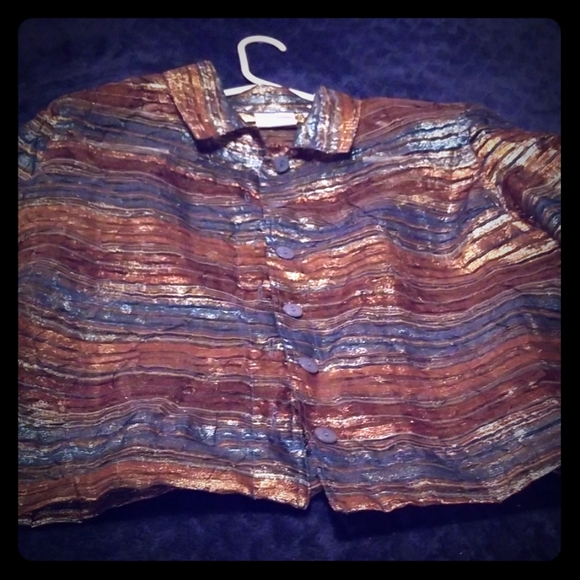 Multi color evening top - Picture 1 of 4